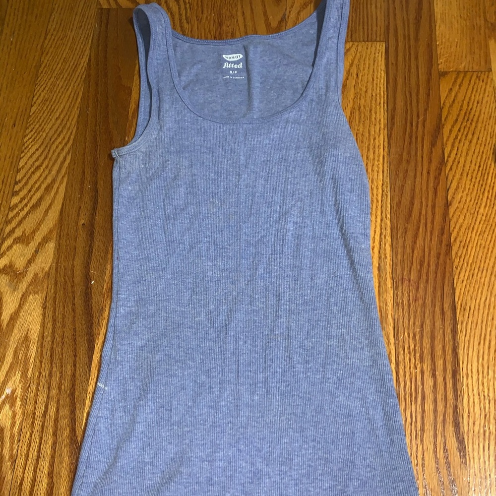 Old Navy Fitted Powder Blue Tank Top